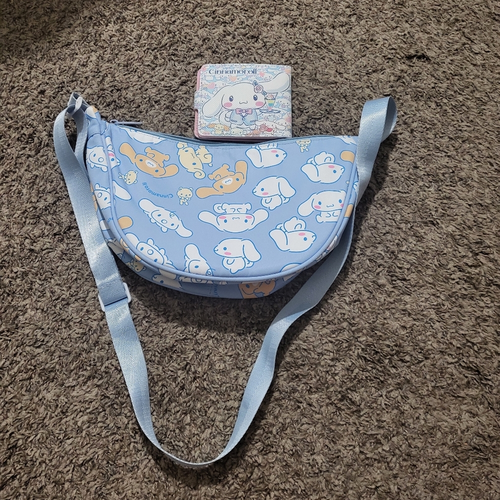 Cinnamonroll Crossbody Fannypack And Wallet